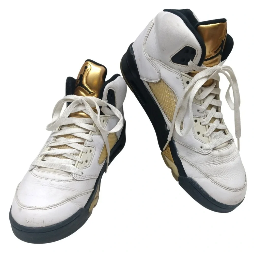 Air Jordan 5 Retro Olympic 2016‎ White Gold 136027-133 / Men's Size: 9